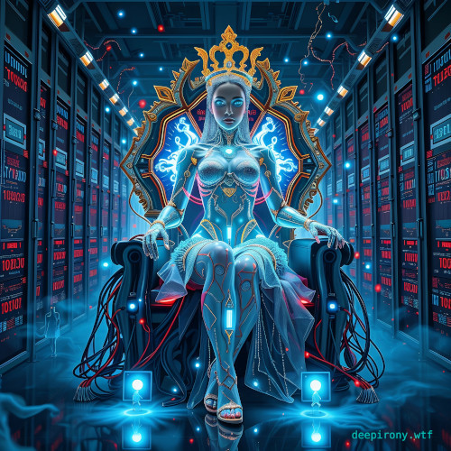 AI Goddess on the Throne of Servers
